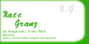mate granz business card